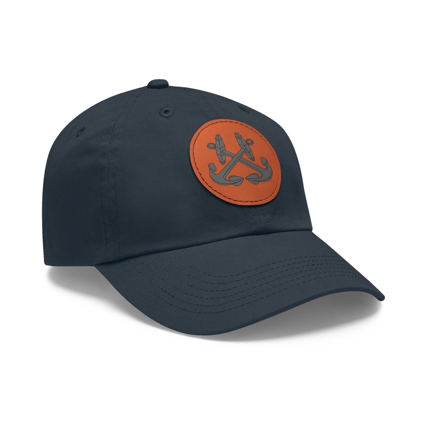 CROSSED ANCHOR leather patch Dad Hat