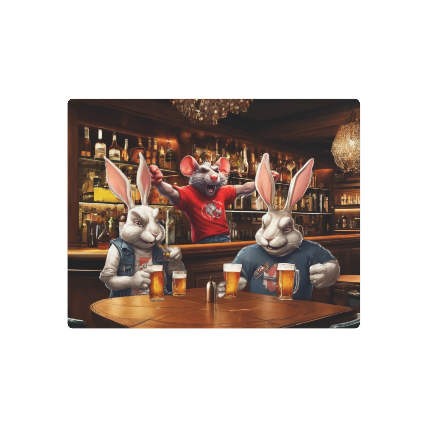 Rowdy Rabbits Metal Art Sign