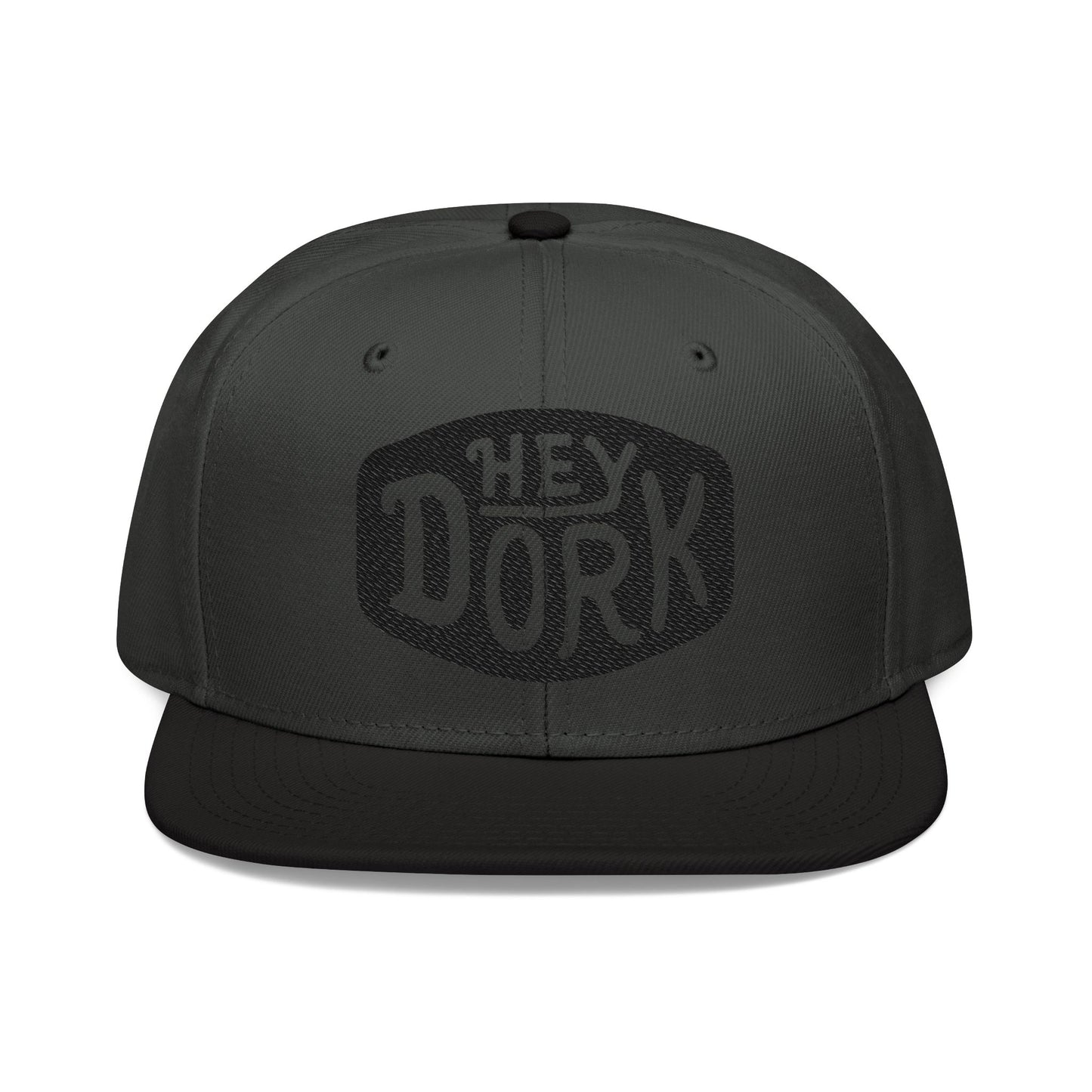 HEY DORK! Embroidered Snapback Cap - Fun & Trendy Headwear for Casual Style