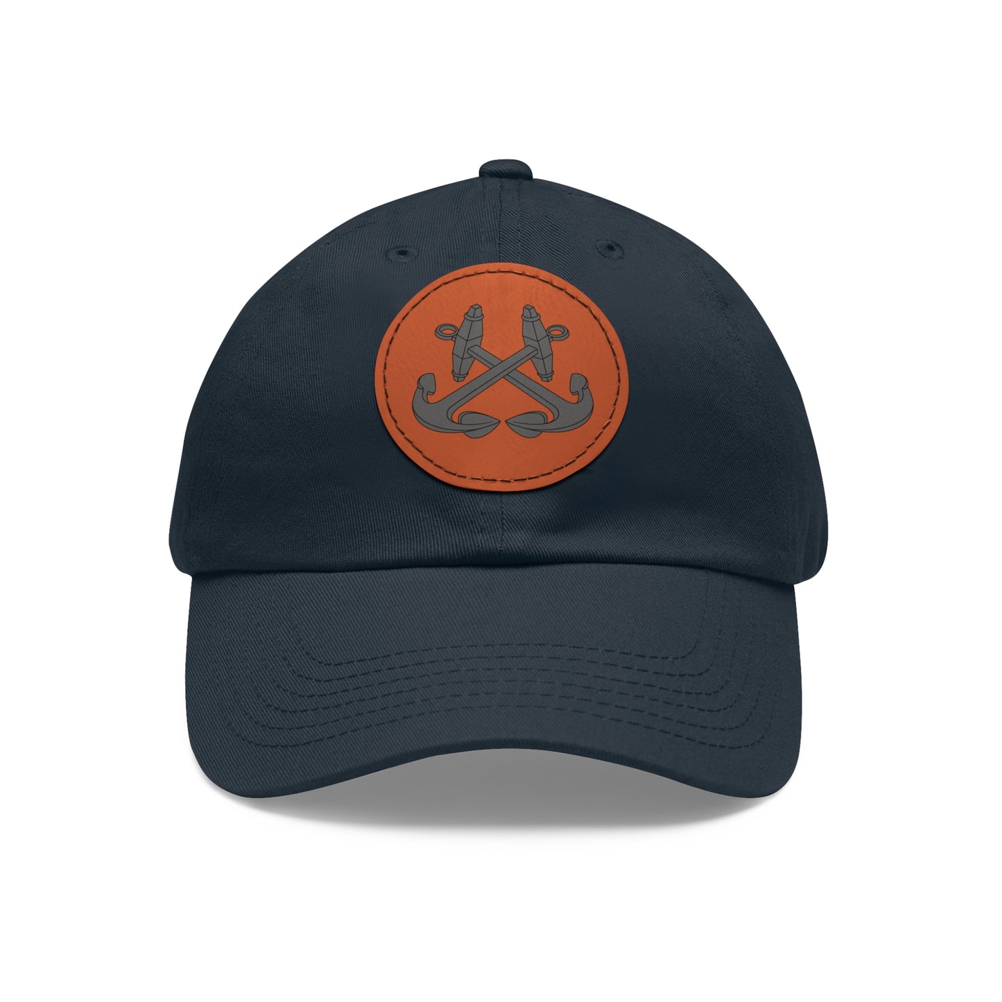 CROSSED ANCHOR leather patch Dad Hat