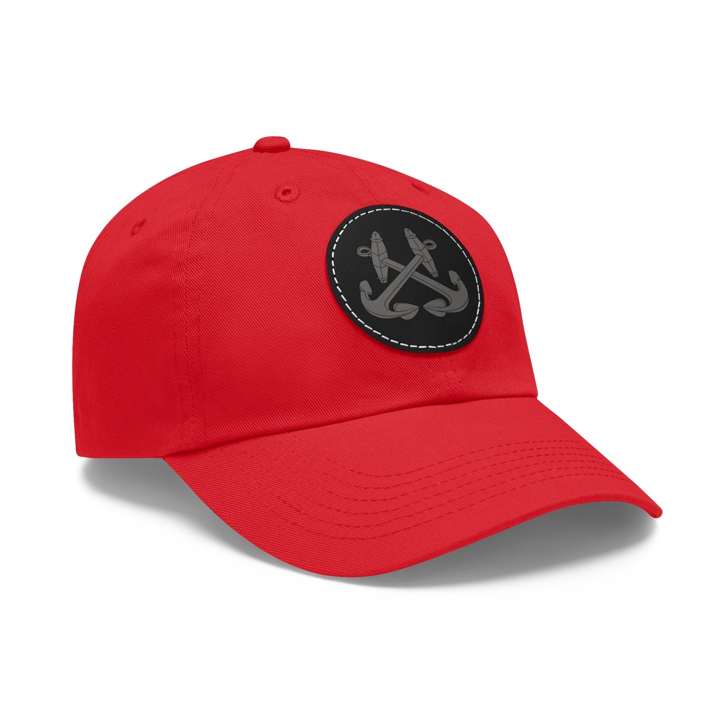 CROSSED ANCHOR leather patch Dad Hat