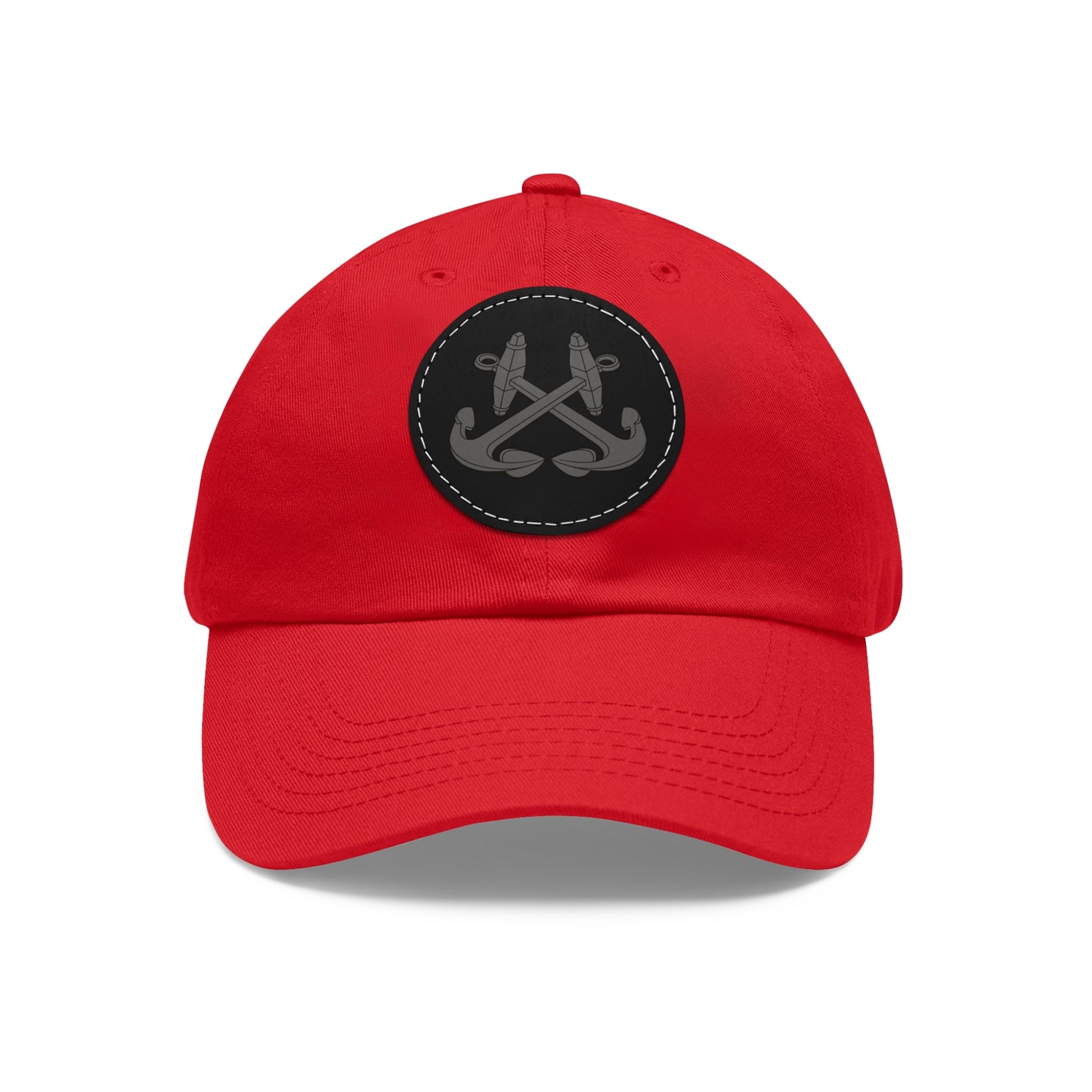 CROSSED ANCHOR leather patch Dad Hat