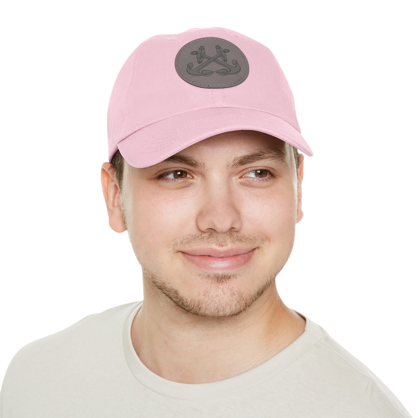 CROSSED ANCHOR leather patch Dad Hat