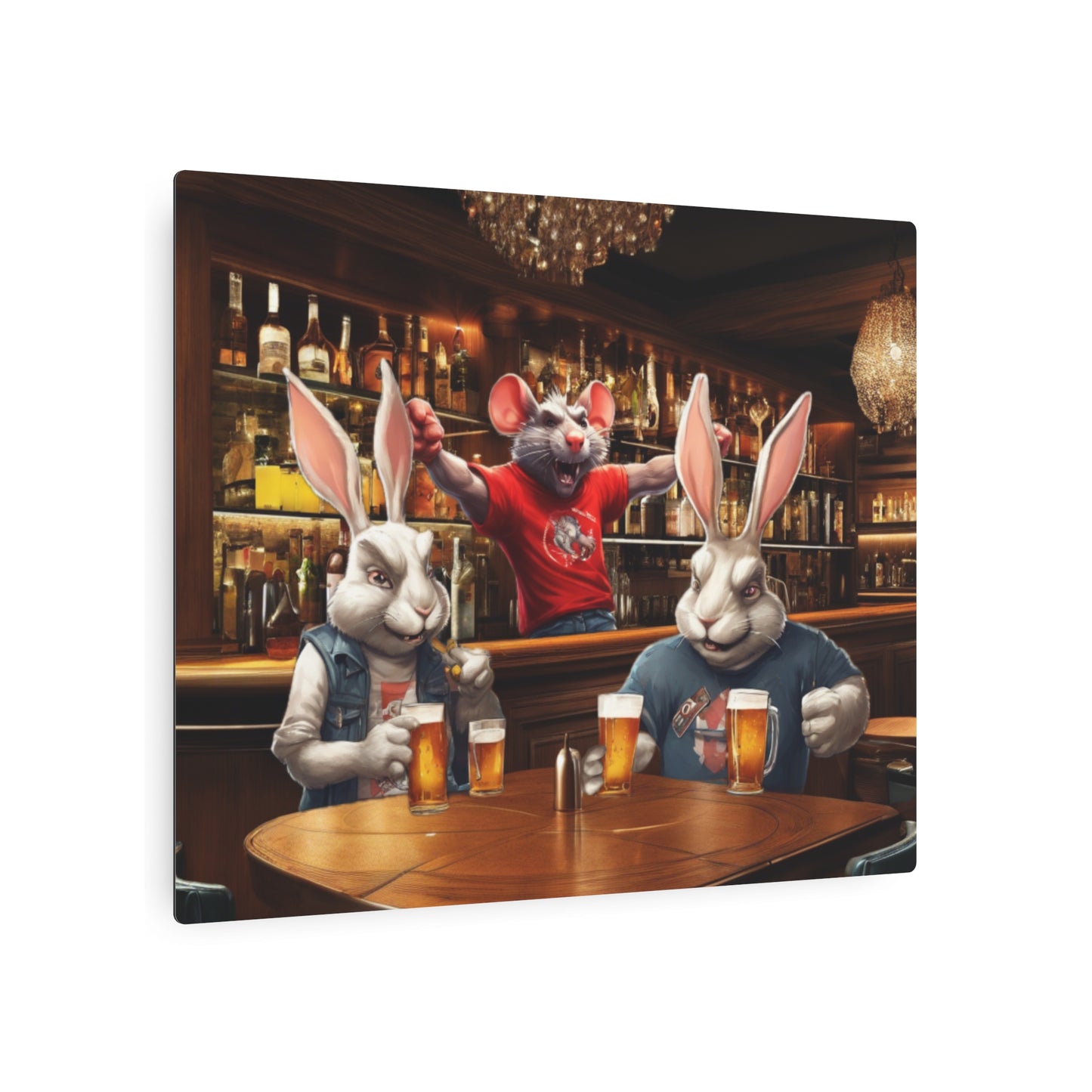 Rowdy Rabbits Metal Art Sign