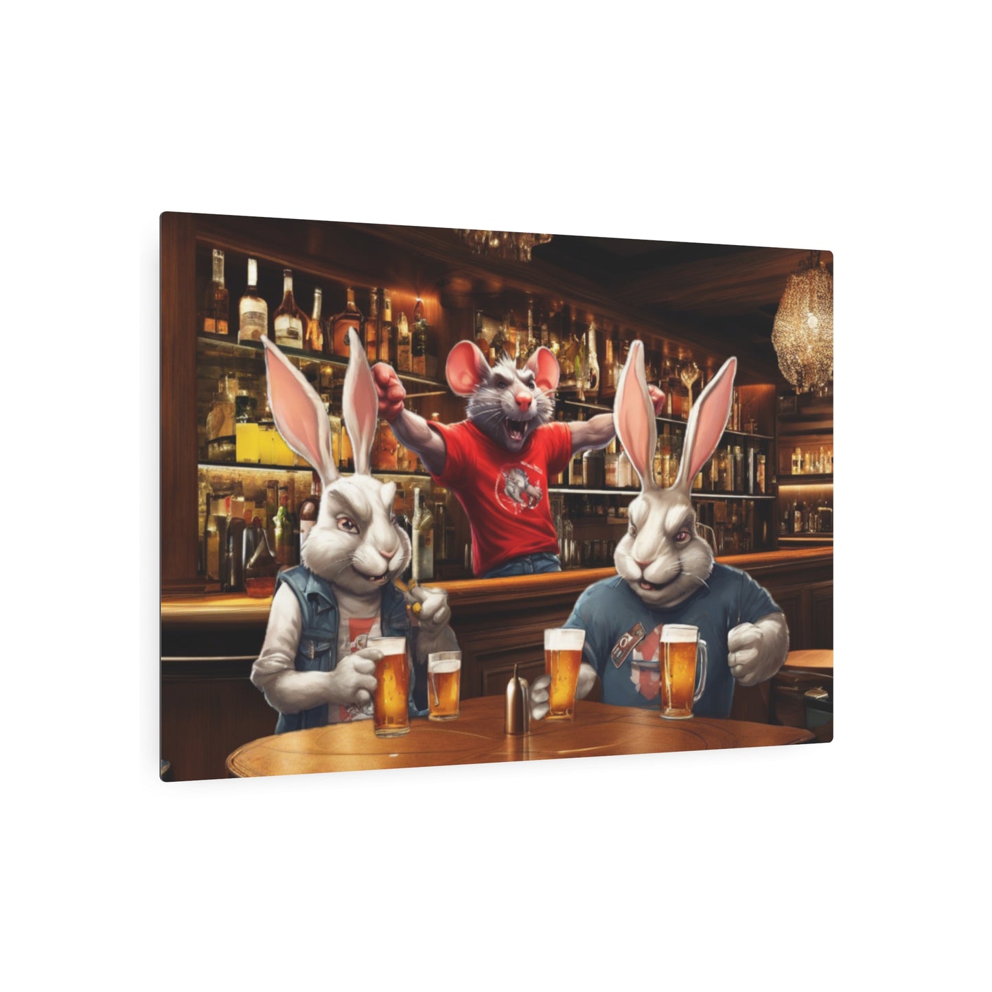 Rowdy Rabbits Metal Art Sign