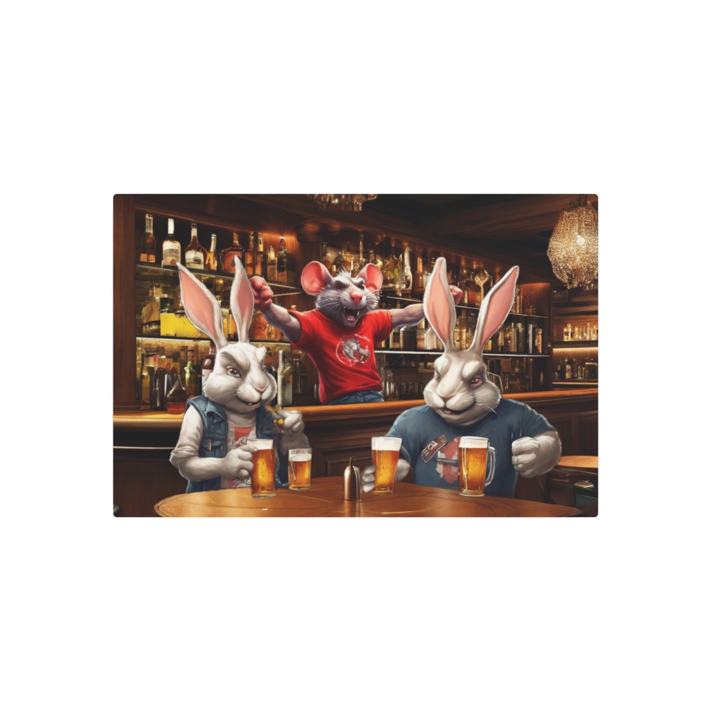 Rowdy Rabbits Metal Art Sign