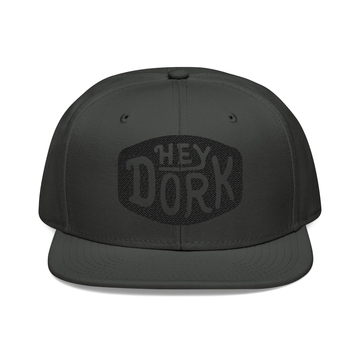 HEY DORK! Embroidered Snapback Cap - Fun & Trendy Headwear for Casual Style