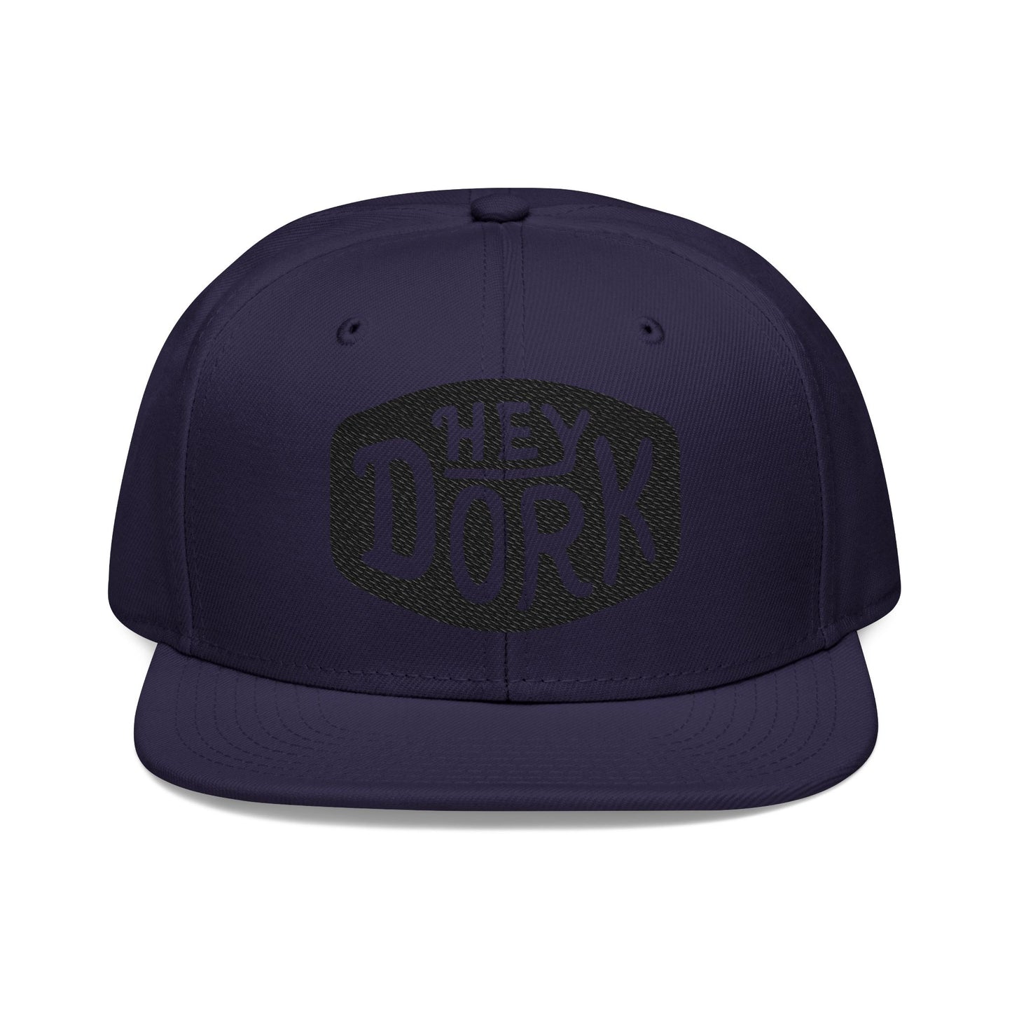 HEY DORK! Embroidered Snapback Cap - Fun & Trendy Headwear for Casual Style