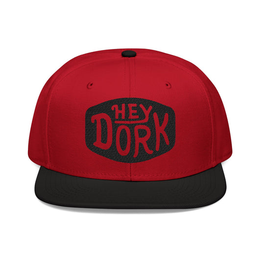 HEY DORK!  Embroidered Snapback Cap - Fun & Trendy Headwear for Casual Style