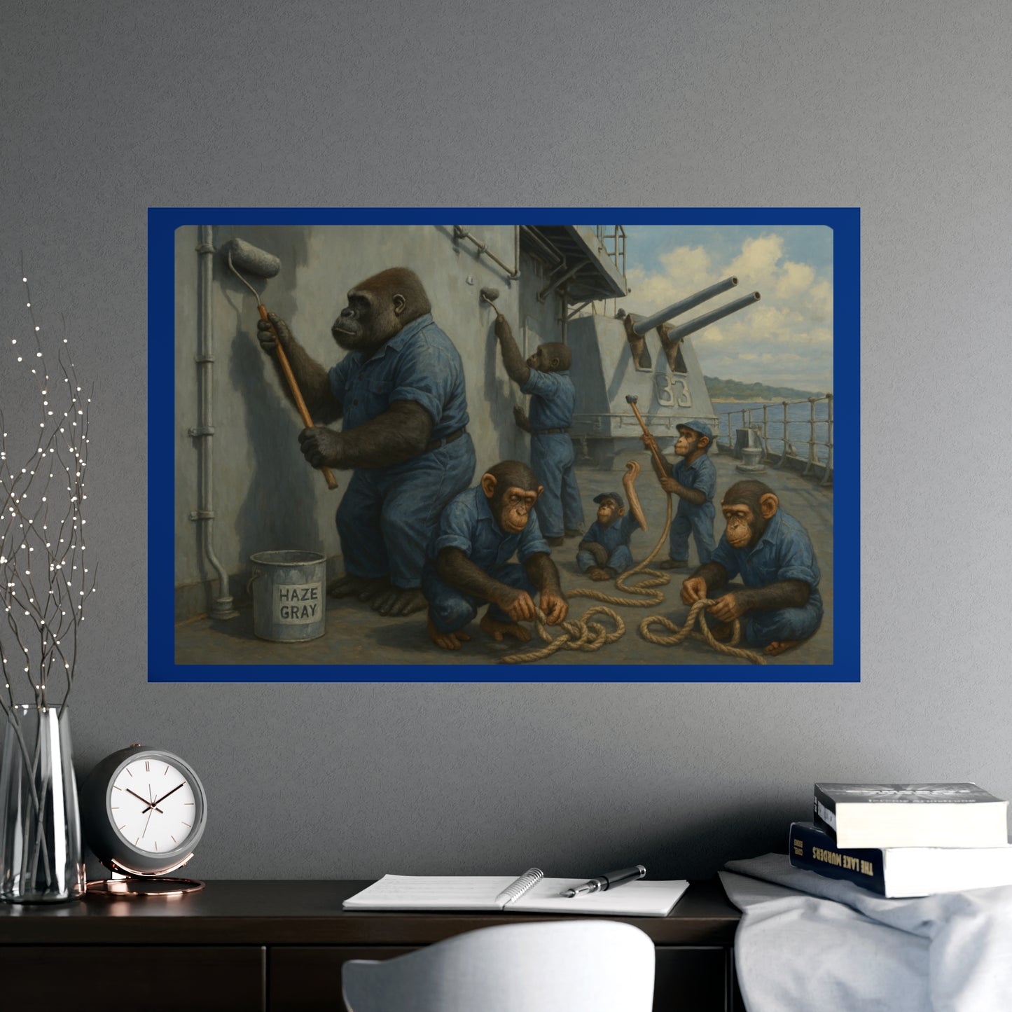 Gorilla Crew Matte Posters, Unique Art Prints for Home Decor, Animal Lovers Gifts, Wall Art for Kids' Rooms, Fun Nursery Decorations