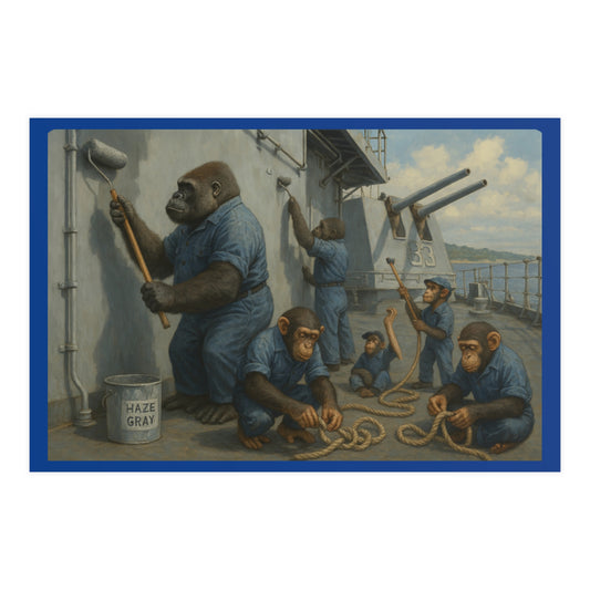 Gorilla Crew Matte Posters, Unique Art Prints for Home Decor, Animal Lovers Gifts, Wall Art for Kids' Rooms, Fun Nursery Decorations