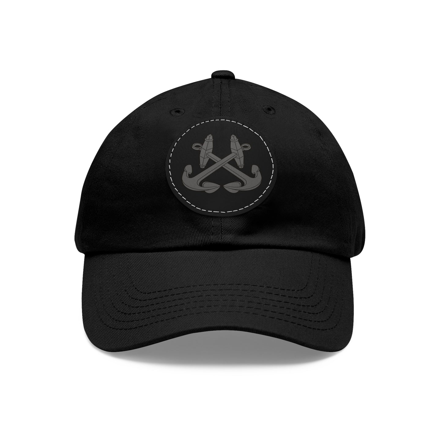 CROSSED ANCHOR leather patch  Dad Hat