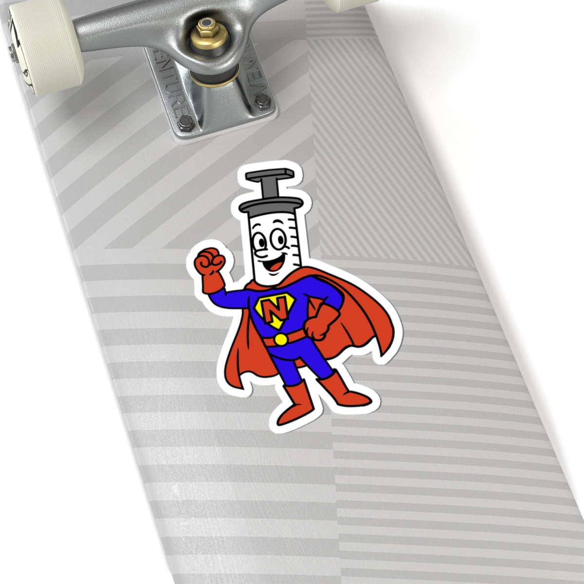 Superhero Syringe Kiss-Cut Stickers - Fun & Whimsical Décor for Kids & Healthcare Enthusiasts