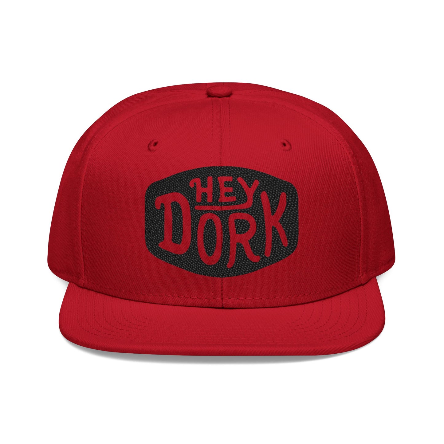 HEY DORK!  Embroidered Snapback Cap - Fun & Trendy Headwear for Casual Style
